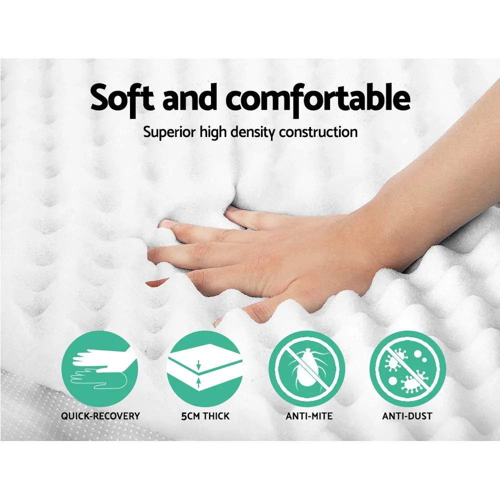 5cm Egg Crate Memory Foam Mattress Topper Double Giselle Bedding