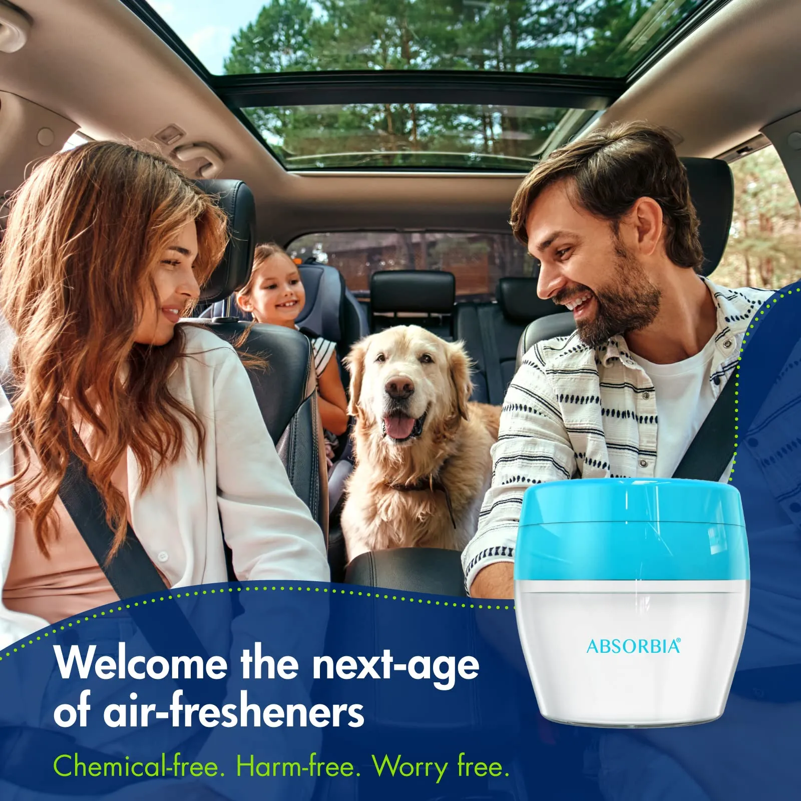 Absorbia Aviator Car Gel Air Freshener -Pack of 12(125g X 12) with fragrance of Blue Wave & Tropical Joy |with intensity regulator for stronger or lighter fragrance|Water based,low VOC and pDCB free…