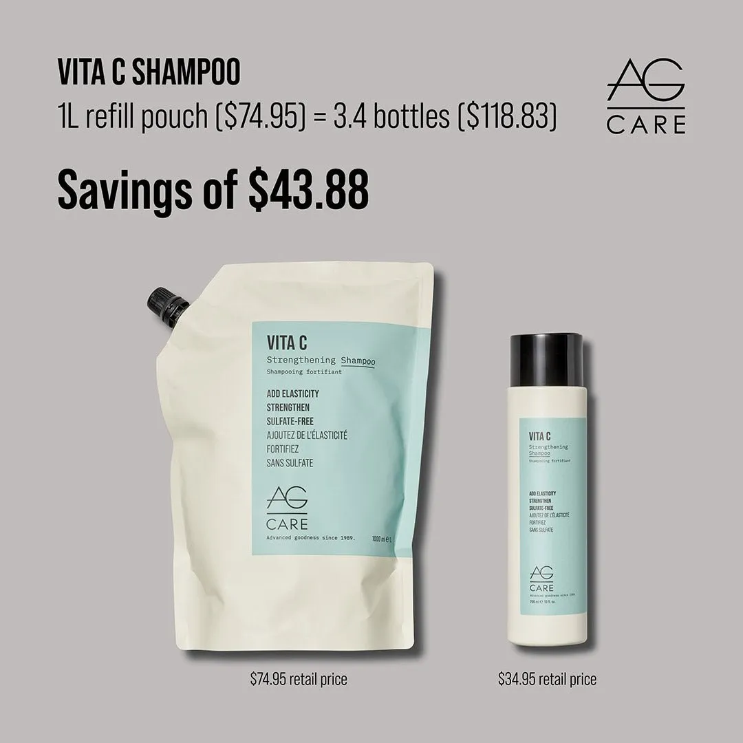 AG Care Vita C Strengthening Shampoo 1L