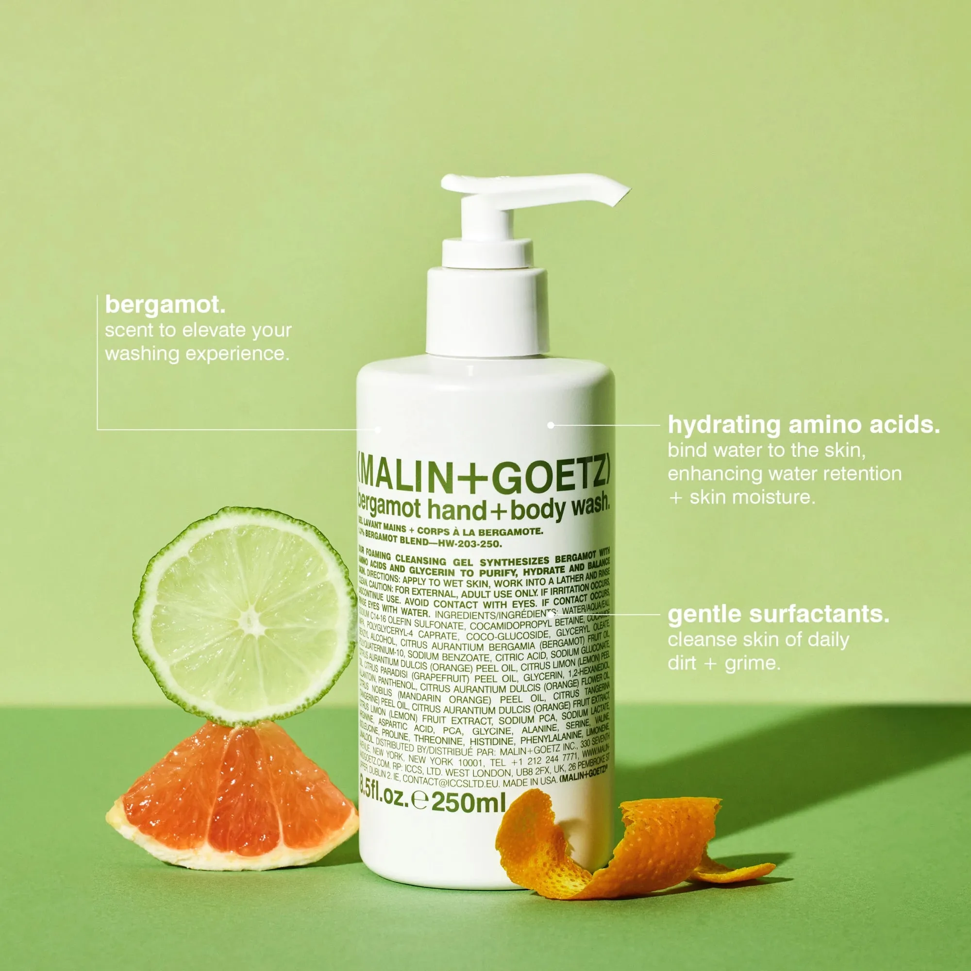 Bergamot Hand & Body Wash | Foaming Gel | by Malin Goetz