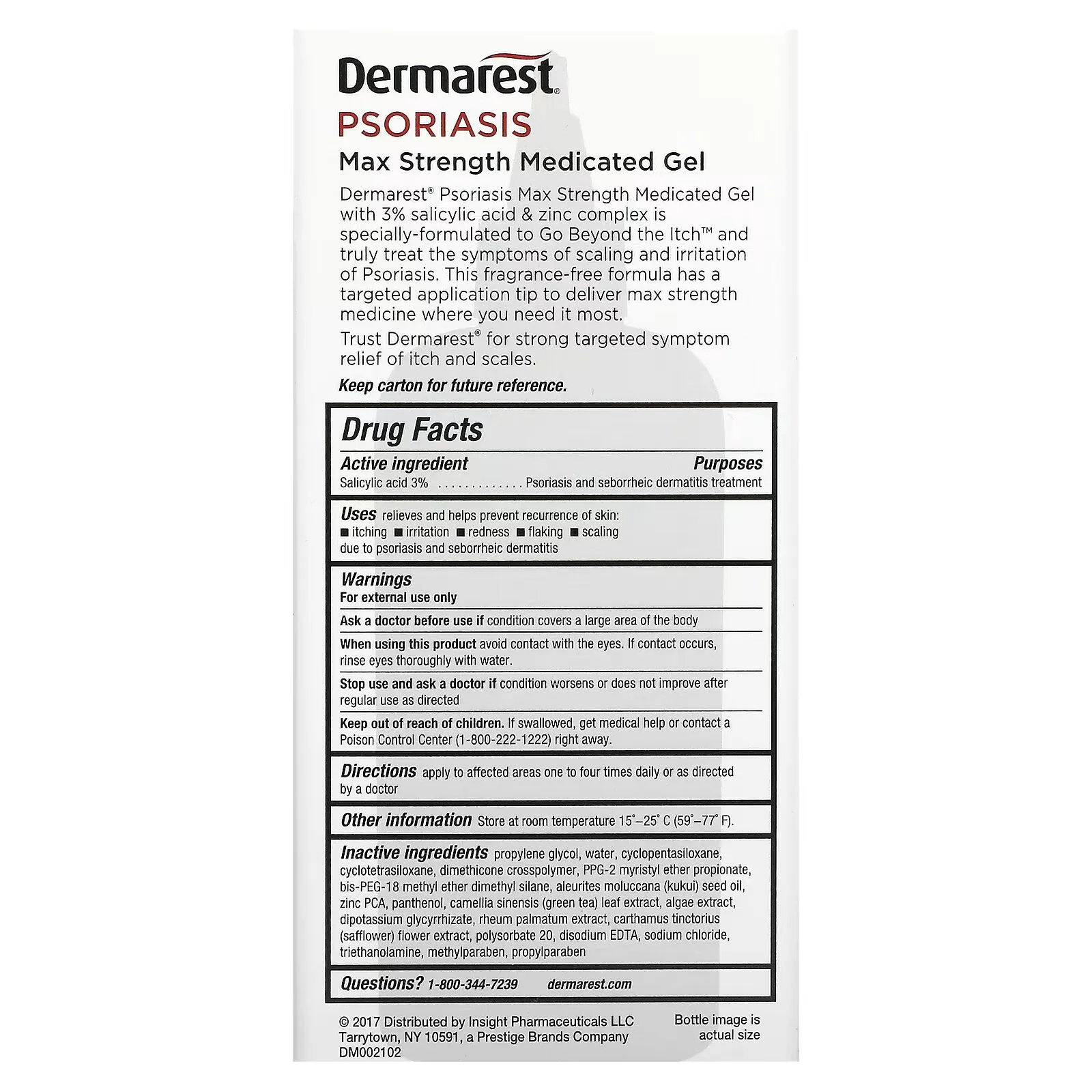 Dermarest, Psoriasis, Maximum Strength Healing Gel, Fragrance Free, 118 ml