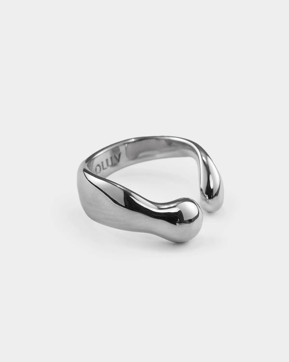 Lover Teardrop Flowing Ring Sterling Silver