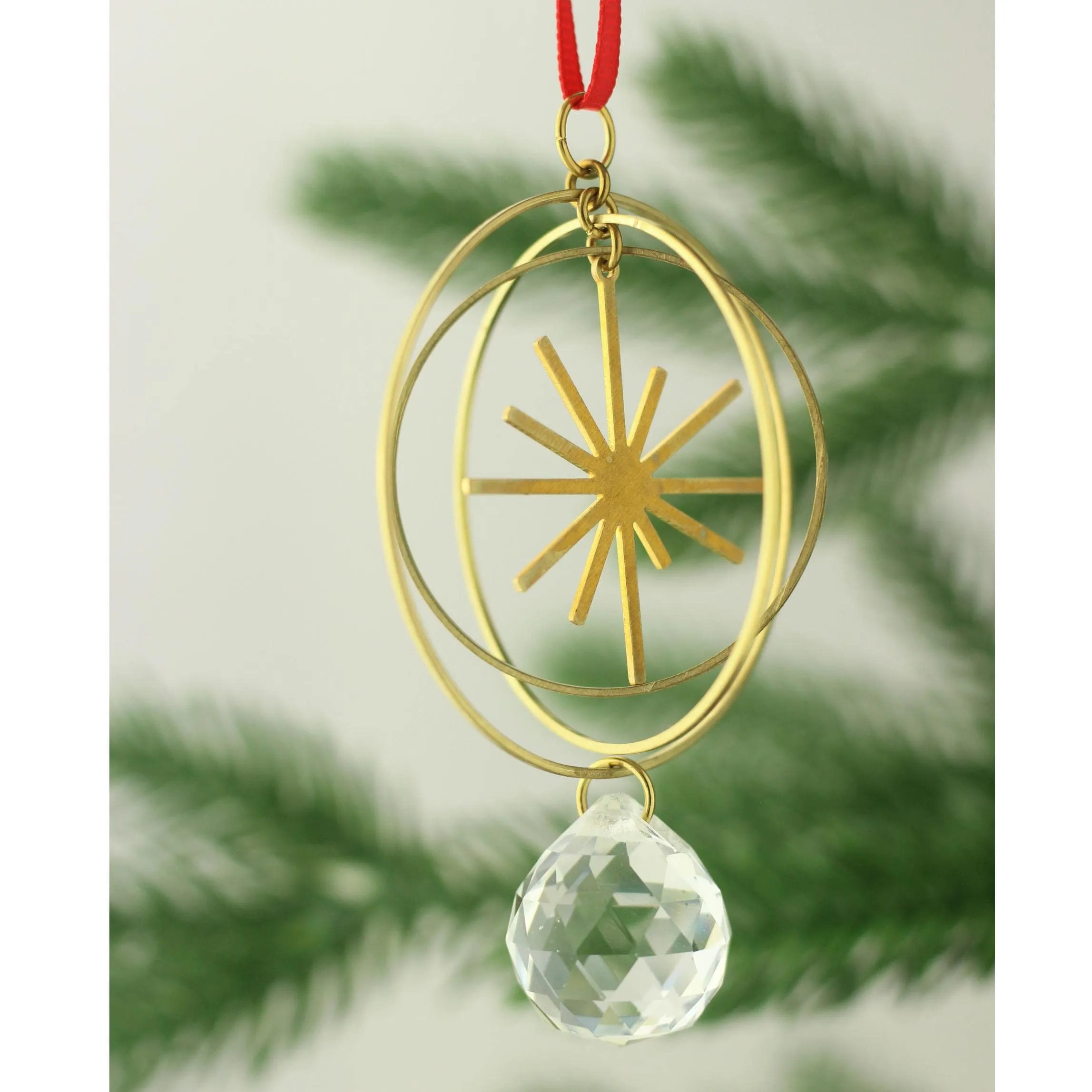 Minimalist Geometric Crystal Ornament