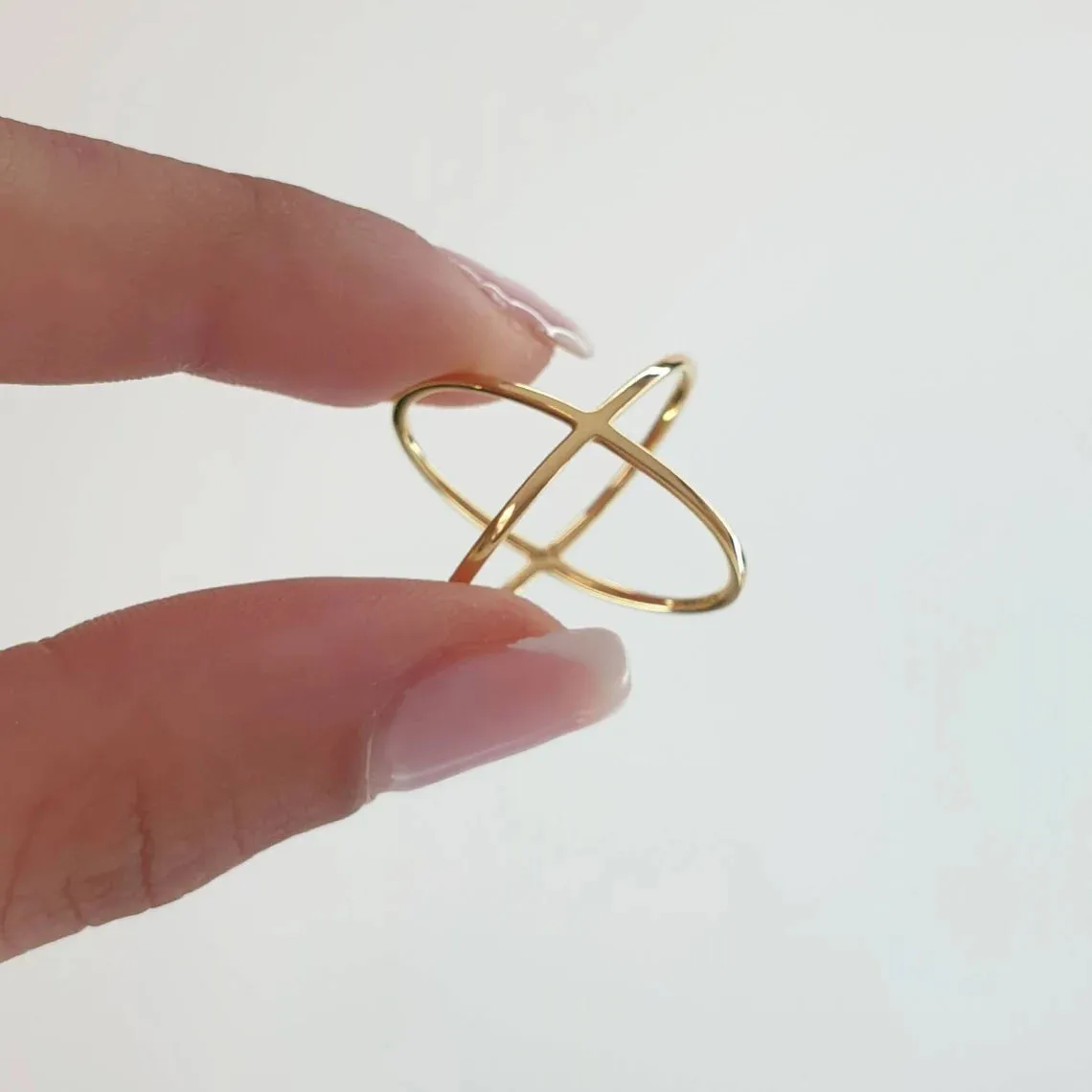 Minimalist Gold Cross Ring
