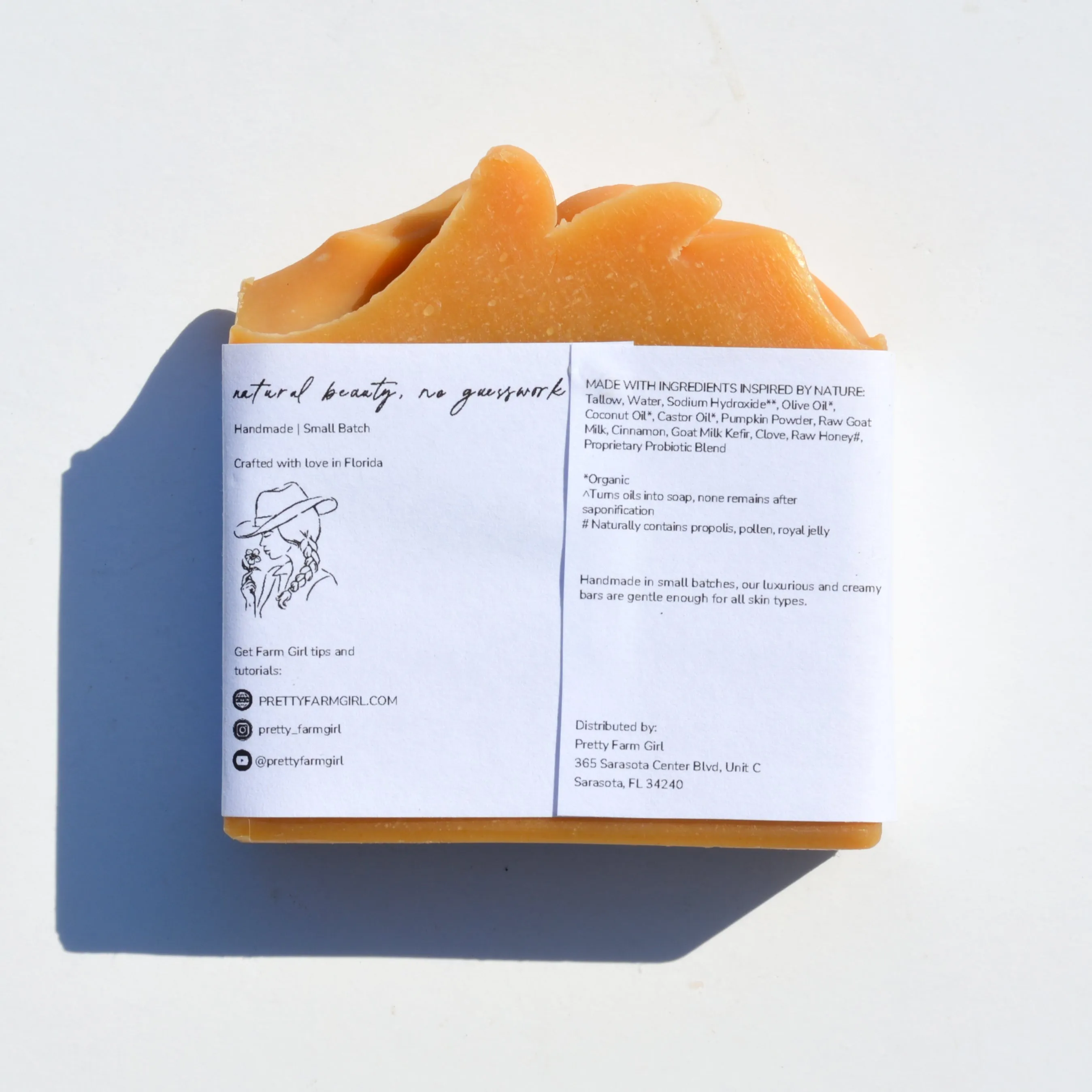 Pumpkin   Cream Handmade Tallow and Goat Milk Soap Bar