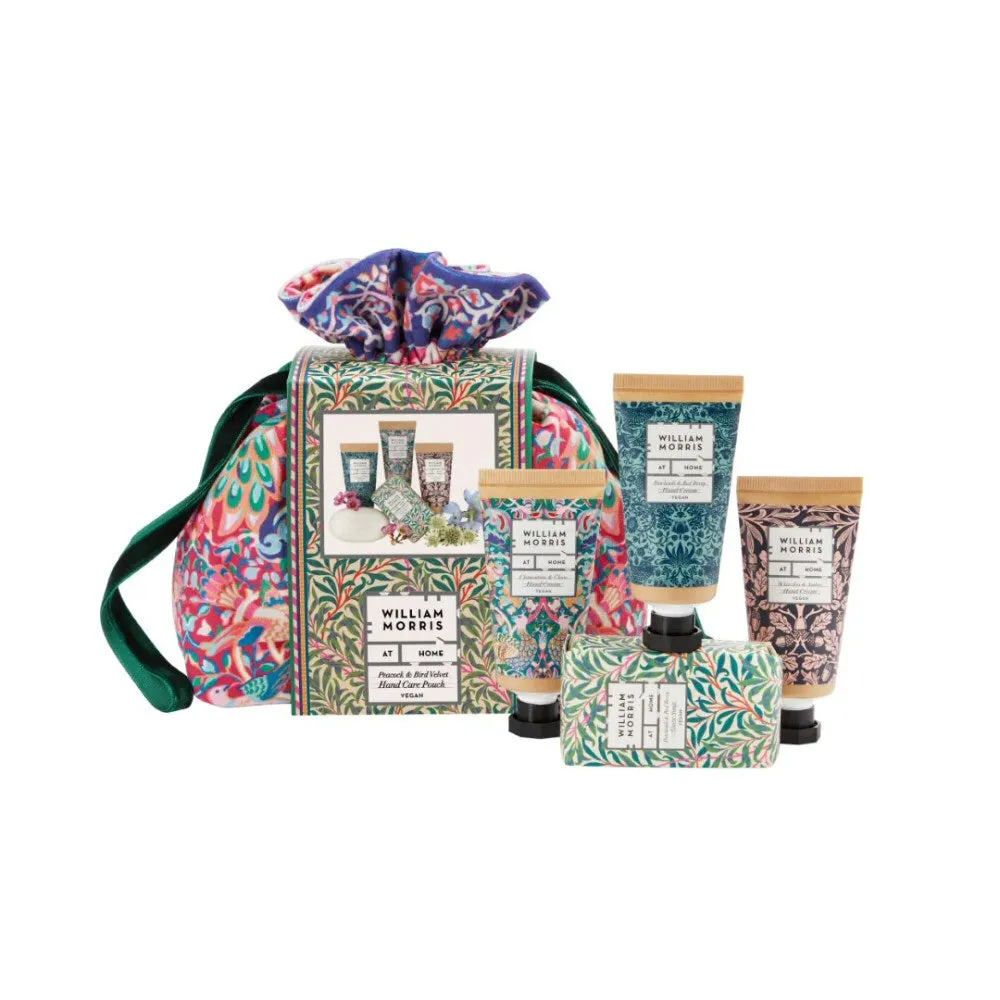 William Morris Peacock & Bird Velvet Hand Care Pouch
