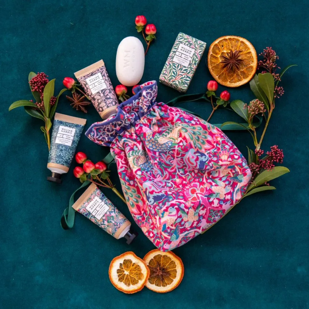 William Morris Peacock & Bird Velvet Hand Care Pouch